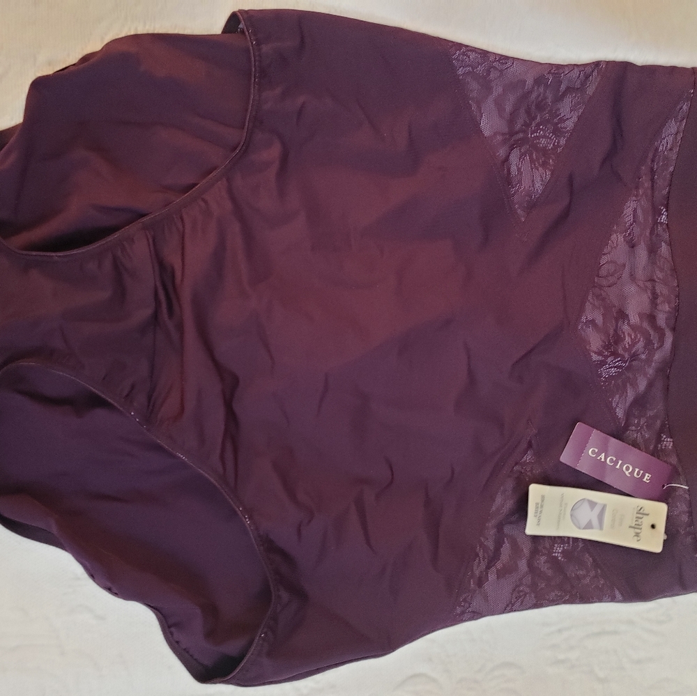 Cacique purple body shaper brief